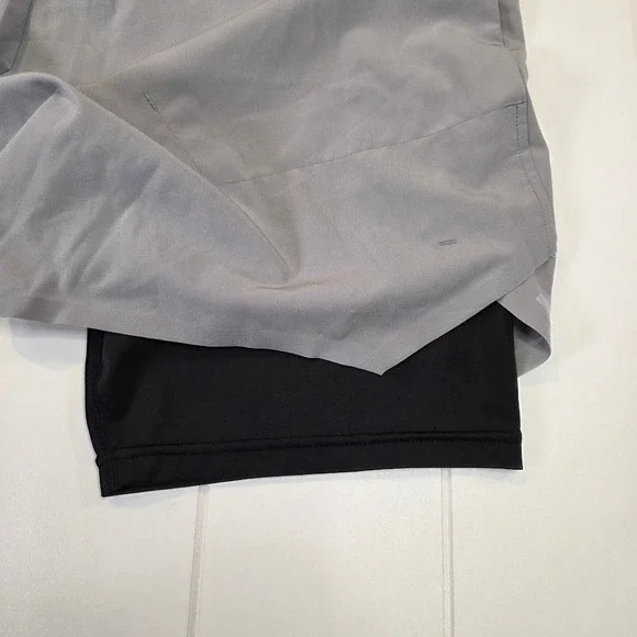 BYLT Men's Medium Swift 2-in-1 Workout Shorts Gray Black Compression Liner KPO12 - Picture 3 of 11